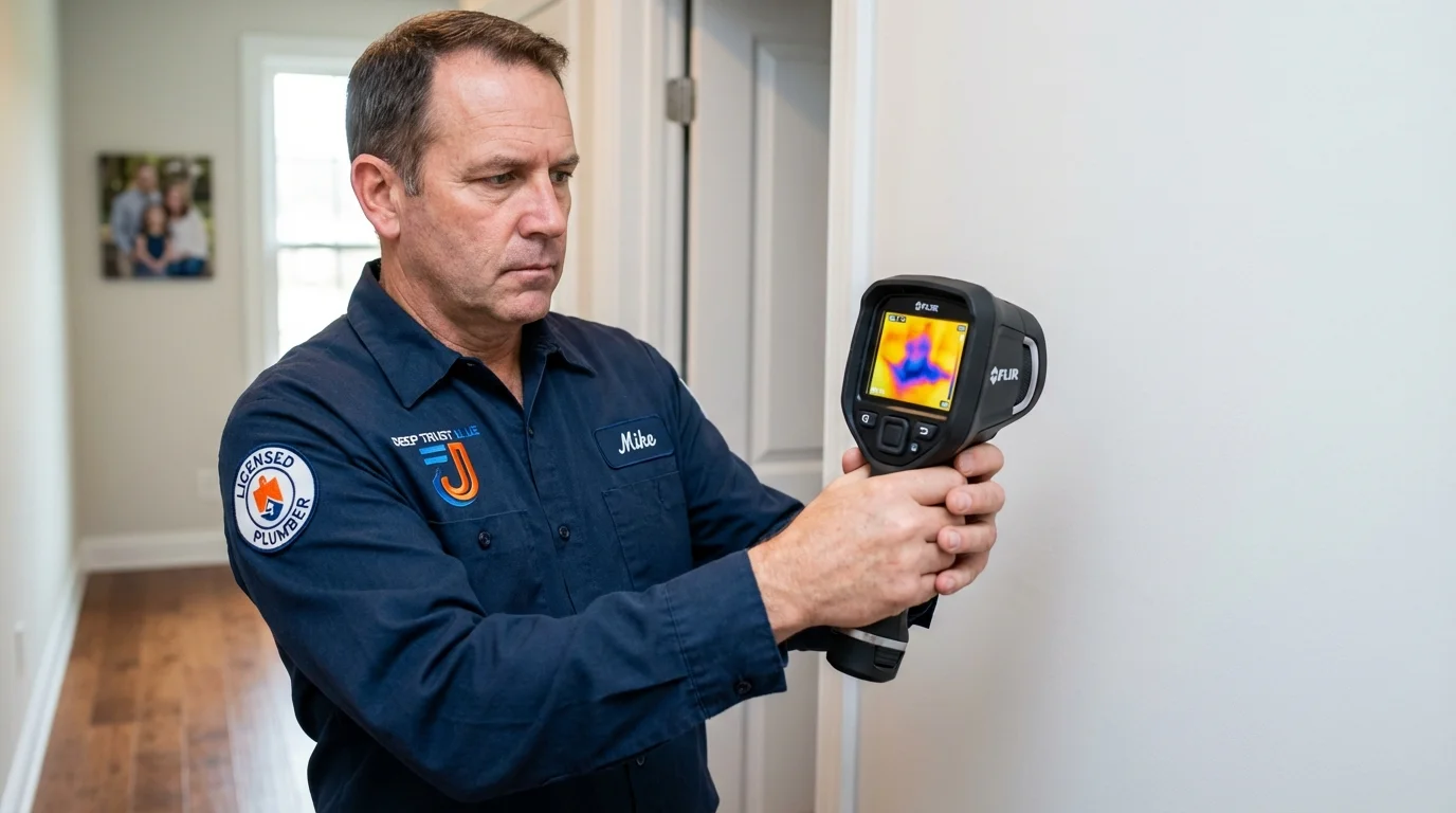 Thermal imaging leak detection by Johns Plumbing LLC in Simpsonville